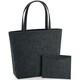 image 1 of Bagbase Felt Shopper - Charcoal Melange - One Size Grey