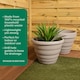 image 2 of Beehive 4x 48cm Round Plastic Garden Planter Grey