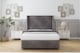 image 2 of Sloomy Sterling Slate Naples Divan Bed Base No Drawers With 54 Inch Wingback Headboard & 12 Inch Matching Footboard | Grey | Slate | Small Single | 1