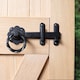 image 5 of Hammer & Tongs Rose Ring Gate Latch - W195mm - Black