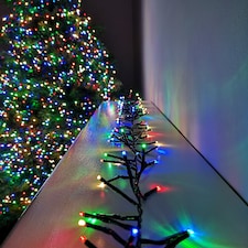 3000 LED 37.2m Premier Clusterbrights Indoor Outdoor Multifunction Mains Operated Christmas Cluster Lights with Timer in Multicoloured
