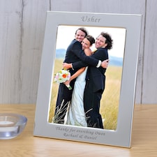 Personalised Usher Silver Plated Picture Frame 7 x 5 Wedding Friend