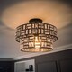 image 3 of ValueLights Elise Black Acrylic 2 Tier Ceiling Pendant Light & Bulbs | Black