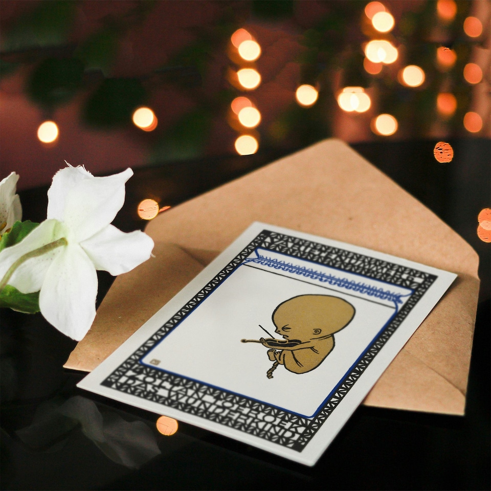 image 1 of Moriz Jung Art Card Zoltan Toeroek Violin Child Prodigy