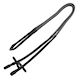 image 2 of Whitaker Leather Reins with Dimpled Grip - Black - Full
