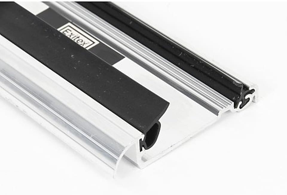 image 1 of Exitex Macclex 15/2 Aluminium Door Threshold Draught Excluder Cill for 44mm Doors, 914mm | Silver