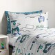 image 2 of OHS Gaming Reversible Microfibre Duvet Cover and Pillowcase Set, Single - Blue/Grey