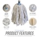image 2 of Traditional Pure Cotton Yarn Mop Galvanised Metal Socket Mop with Handle