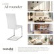 image 7 of Dining Chairs - cantilevered, high backrest, flat steel frame - Set of 4 White