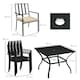 image 5 of Outsunny Garden Dining Set with 4 Stackable Cushioned Chairs and Table
