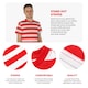 image 2 of Red and White Striped Short Sleeve Top Red | L