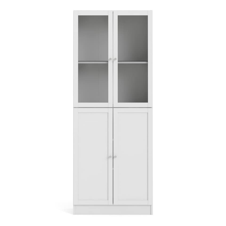 image 1 of Basic Tall Wide (4 Shelves) 4 Door Combination Unit in White
