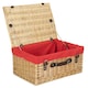 image 7 of 51cm Buff Wicker Picnic Basket with Lining Black | Black | One Size