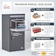 image 10 of SMART PARCEL BOX® Extra Large Front & Rear Access Dark | Grey | 1