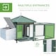 image 4 of PawHut Chicken Coop Hen Poultry House w/ Nesting Box Outdoor Run Patio Wooden