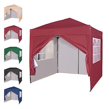 MCC Direct 2X2 Pop up Red Gazebo with Sides | Red | Red