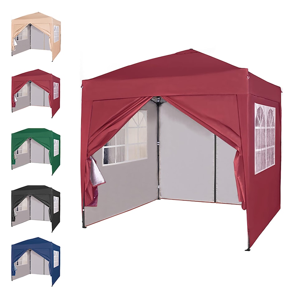 image 1 of MCC Direct 2X2 Pop up Red Gazebo with Sides | Red | Red