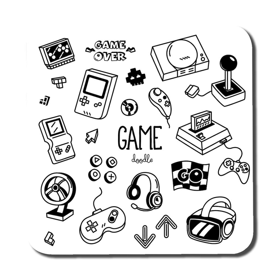 image 1 of Game doodles (Placemat & Coaster Set)