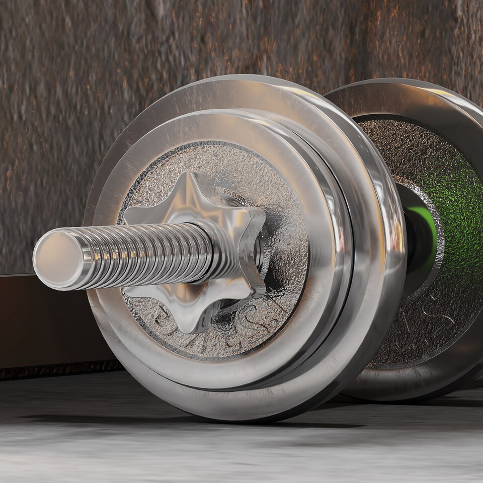 image 1 of SPORTNOW 20kg 2-in-1 Adjustable Weights Dumbbells Set for Home Gym | Green | Green