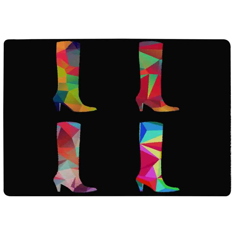 image 1 of Geometric Boots (Rug) Black | XL: 160x230cm