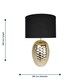 image 6 of First Choice Lighting Set of 2 Textured Ceramic Bedside Table Pale Gold Plated Finish and Black Textured Cotton Fabric Shade Gold | Black