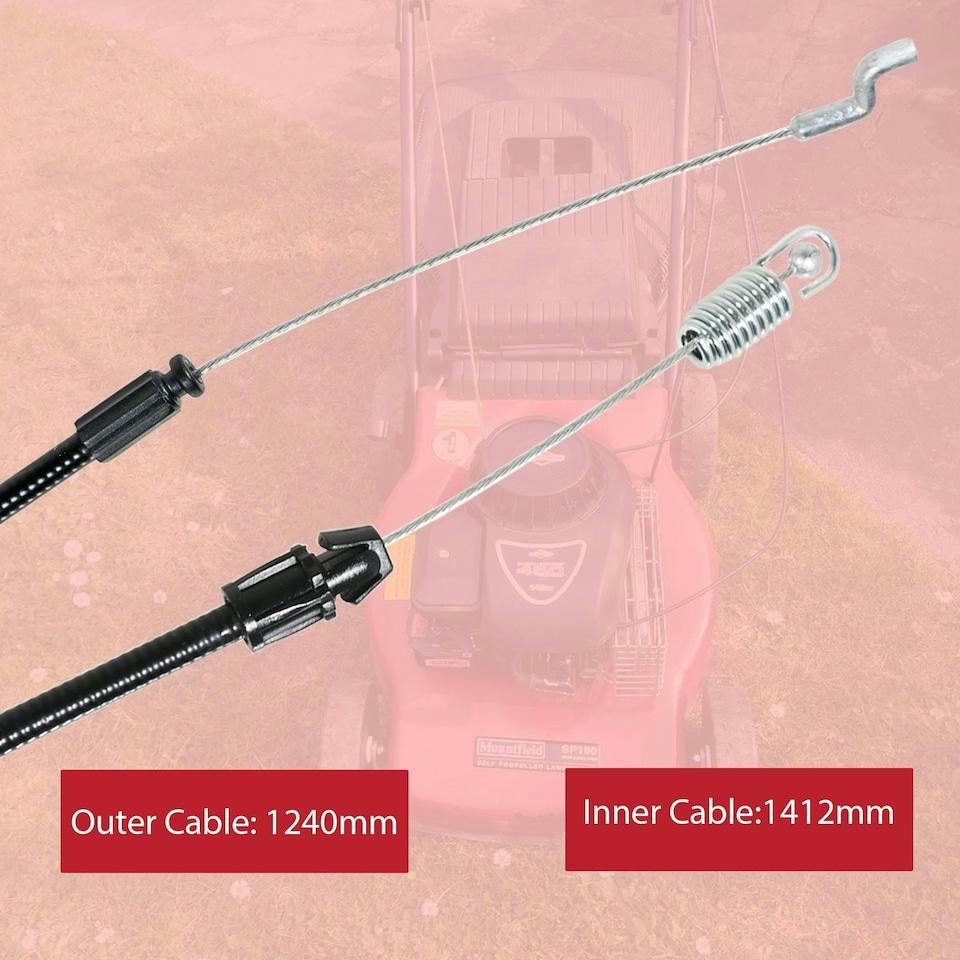 image 1 of SPARES2GO Drive Clutch Cable for Stiga Collector 46, 53 S B Lawnmower