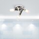 image 4 of Set of 2 Chrome IP44 Bathroom Triple Ceiling Lights | Chrome | White | 2