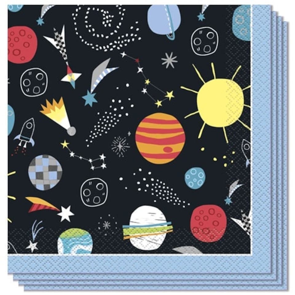 Outer Space Luncheon Napkins 33cm 2Ply - Pack of 16