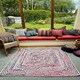 image 1 of CARNIVAL White Cotton Square Rug Braided with Multi Colours (CARNIVAL120X120) Multi