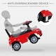 image 4 of HOMCOM 3-in-1 Ride On Car Foot To Floor Slider Toddler w/ Horn Steering Red