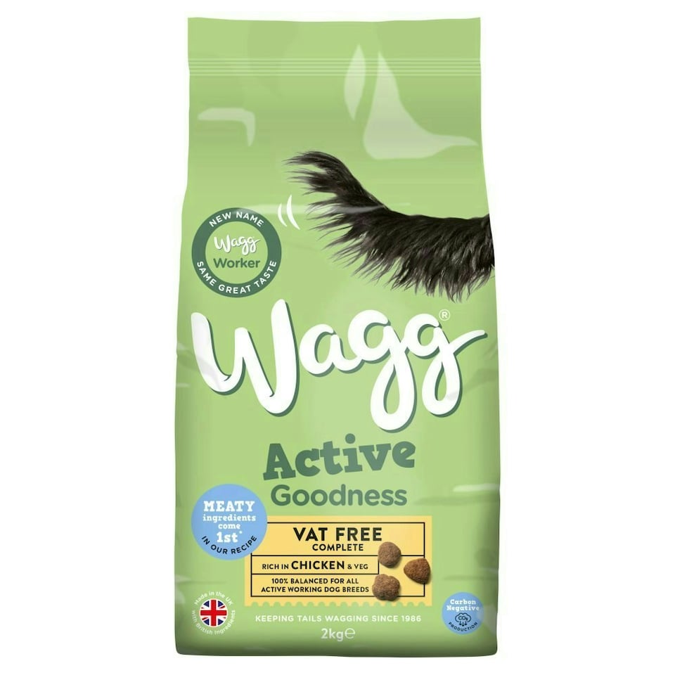 Wagg Active Goodness Vat Free Complete Rich in Chicken & Veg 2kg (Pack of 1)