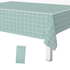Checkered Rectangular Tablecloth, PVC Plastic Table Cover - 137x180cm