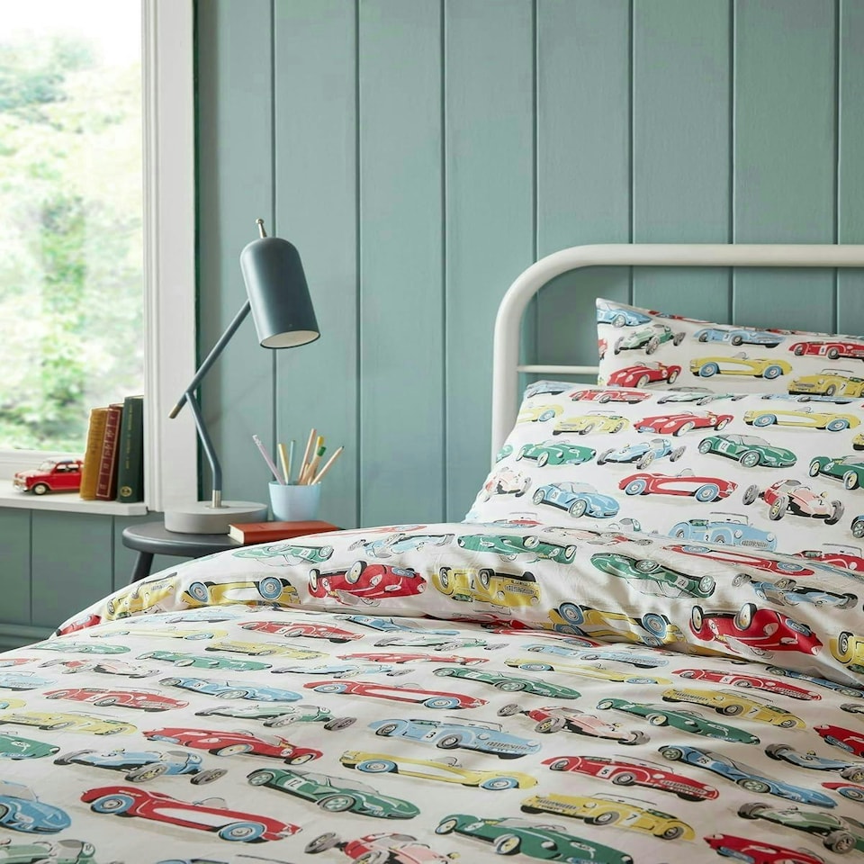 image 1 of Cath Kidston Vintage Cars Multi Double Duvet Cover Set