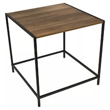 Large Wood & Metal Side Table - 49.5 x 49.5 x 49 cm N/A | 0