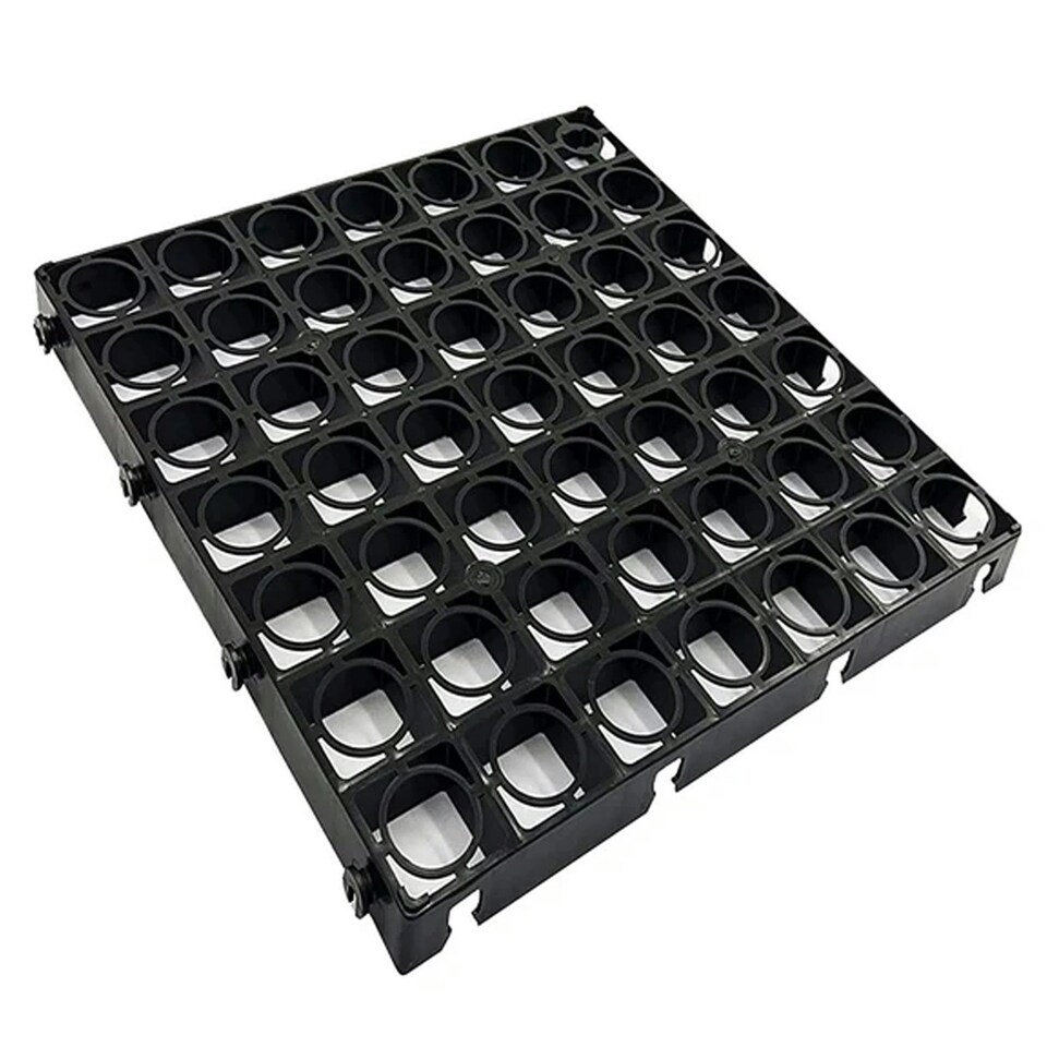 image 1 of 8 x Black Protective Plastic Paving Driveways Grid Mats Black