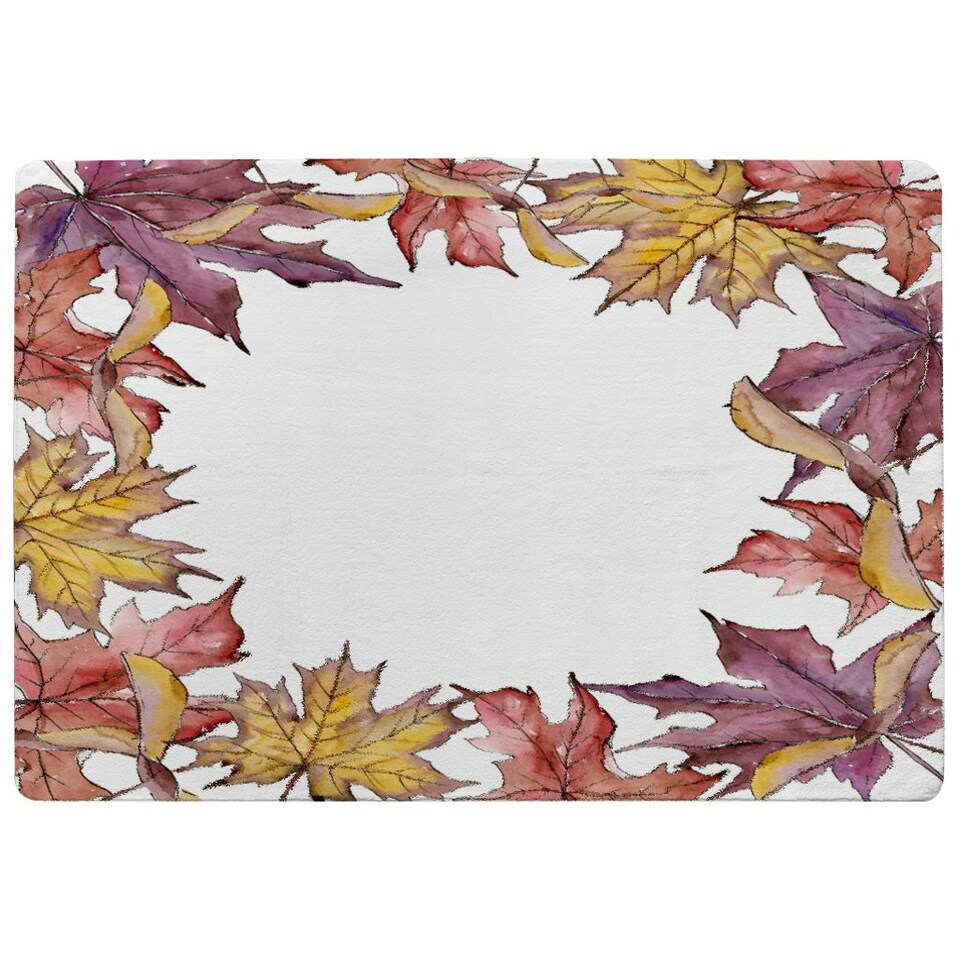 image 1 of Gold & Purple Leaves (Rug) Multi | Small: 60x110cm
