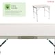 image 9 of 75cm Portable Folding Outdoor Camping Kitchen Work Top Table | White