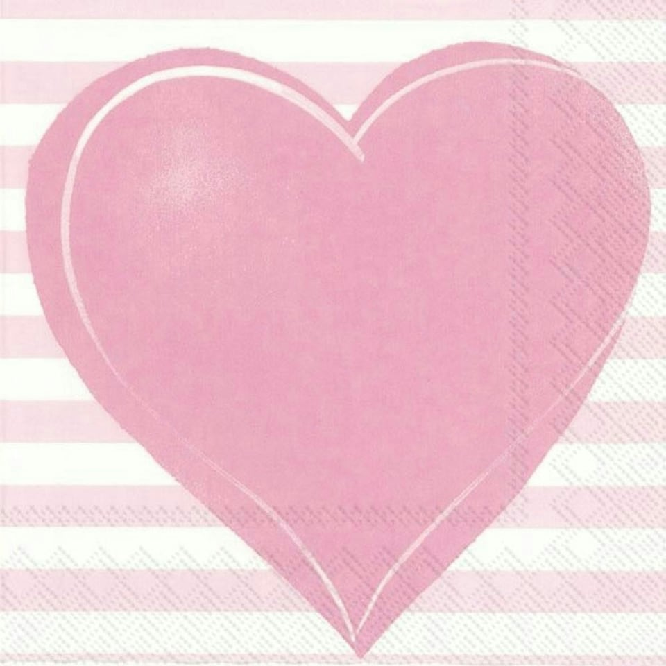 IHR Lunch Napkins All You Need Is Love  Rose  33cm 3ply 20 Pack