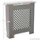 image 3 of Vida Designs Oxford Radiator Cover Painted MDF Cabinet, Grey, 78cm