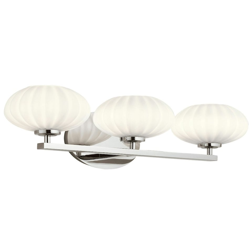 image 1 of Kichler Pim Bathroom Wall Lamp Polished Chrome, 3000K, IP44