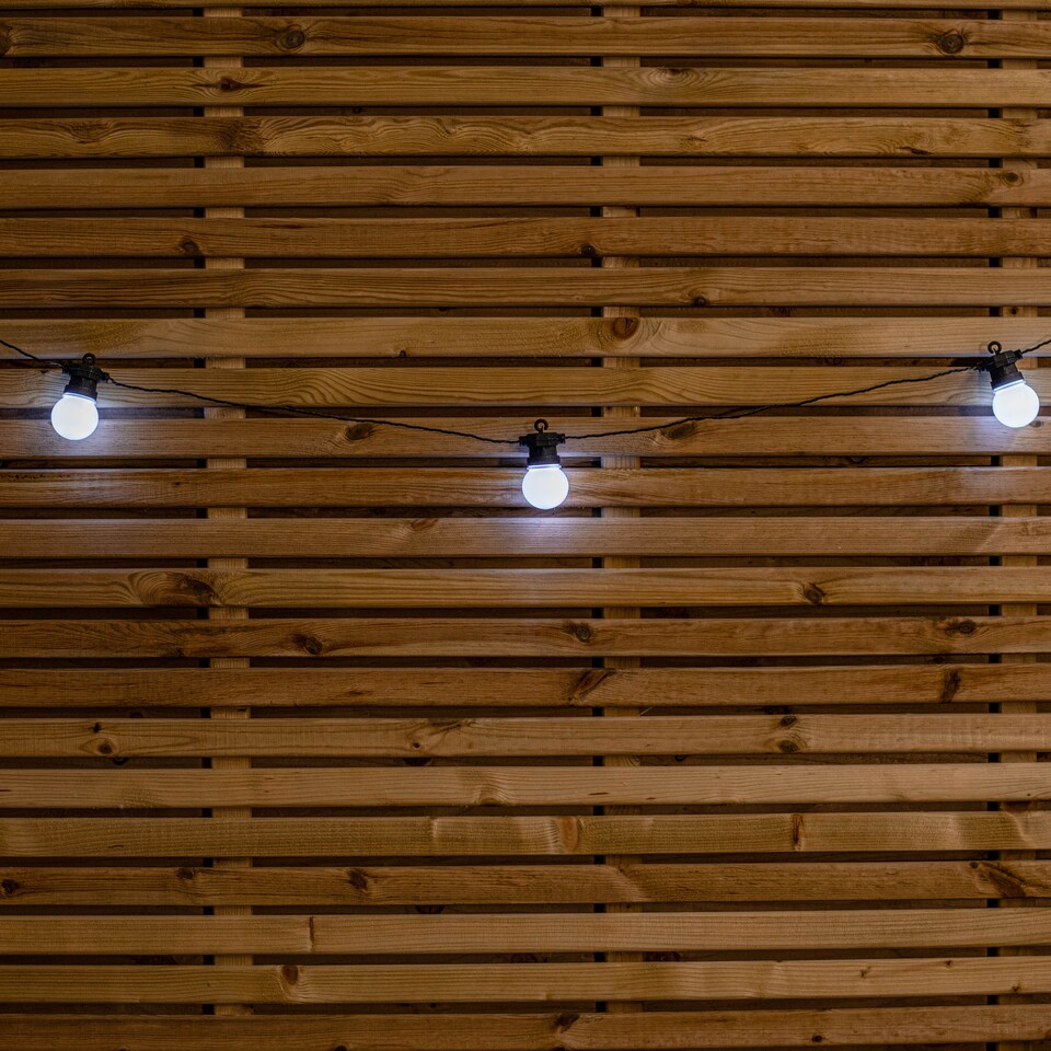 image 1 of Set of 20 Indoor Outdoor Connectable Party Festoon Lights with Cool White LEDs