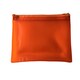 image 3 of 8x5" Frosted Orange Pencil Case - See Through Exam Clear Translucent