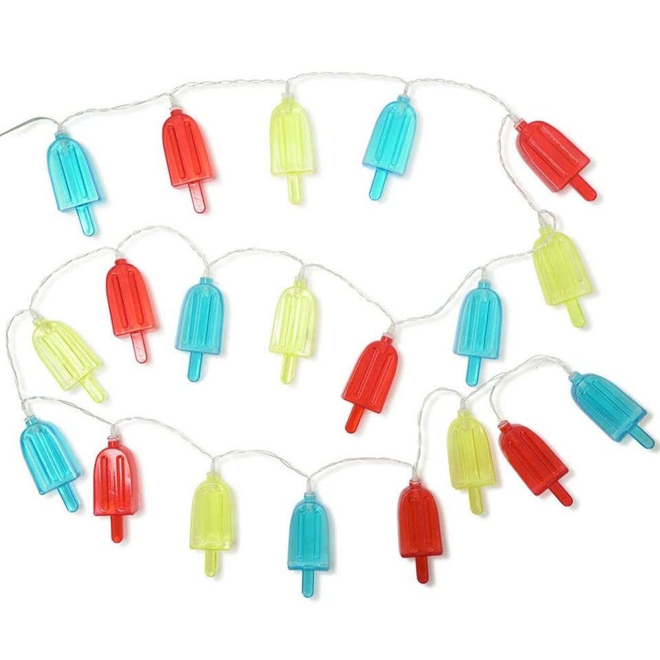 image 1 of ValueLights Ice Lolly Multicolour Outdoor Solar String Light