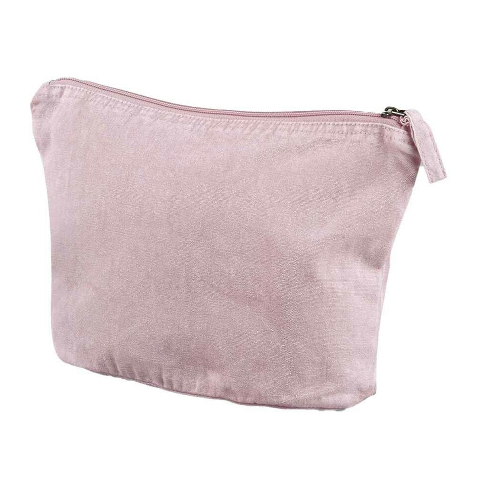 image 1 of Westford Mill Garment Dyed Accessory Bag - Vintage Dusky Pink - 21cm x 18cm x 9cm