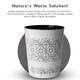 image 5 of Blue Canyon White Flora 9L Waste Bin Stylish Plastic Rubbish Container for Office Kitchen Bathroom and Home Use