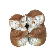 Something Different Birds Of A Feather Owl Ornament - Brown/White - One Size