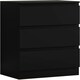 image 5 of FWStyle Carlton 3 Drawer Chest Of Drawers - Matt Black