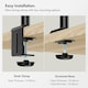 image 5 of VonHaus Height Adjustable Single Monitor Mount for 13-32" Screens