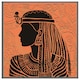 image 1 of Egyptian women on orange (Picture Frame) Grey | M