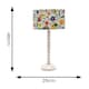 image 3 of ValueLights Bobbles Rose Pink Bobbin Table Lamp with Jungle Shade